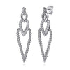 925 Sterling Silver Bujukan Beads and White Sapphire Stud Drop Earrings - EG15233SVJWS-Gabriel & Co.-Renee Taylor Gallery