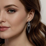 925 Sterling Silver Bujukan Beads and White Sapphire Stud Drop Earrings - EG15233SVJWS-Gabriel & Co.-Renee Taylor Gallery