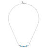 925 Sterling Silver Bujukan Blue Topaz Bar Necklace - NK7164SVJBT-Gabriel & Co.-Renee Taylor Gallery