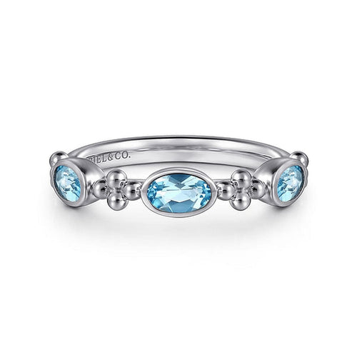 925 Sterling Silver Bujukan Blue Topaz Fashion Ladies Ring - LR52643SVJBT-Gabriel & Co.-Renee Taylor Gallery