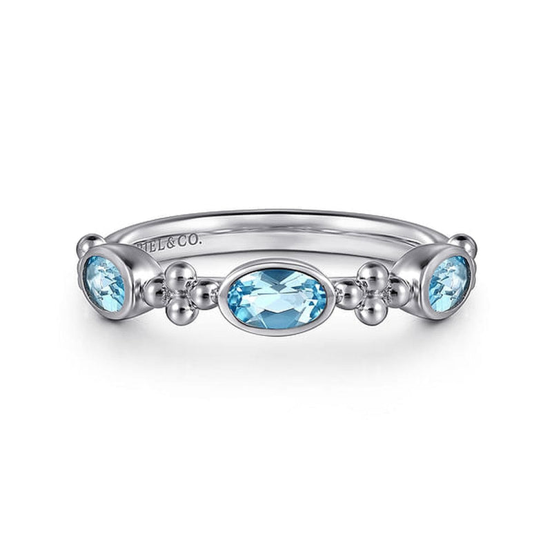 925 Sterling Silver Bujukan Blue Topaz Fashion Ladies Ring - LR52643SVJBT-Gabriel & Co.-Renee Taylor Gallery