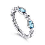 925 Sterling Silver Bujukan Blue Topaz Fashion Ladies Ring - LR52643SVJBT-Gabriel & Co.-Renee Taylor Gallery