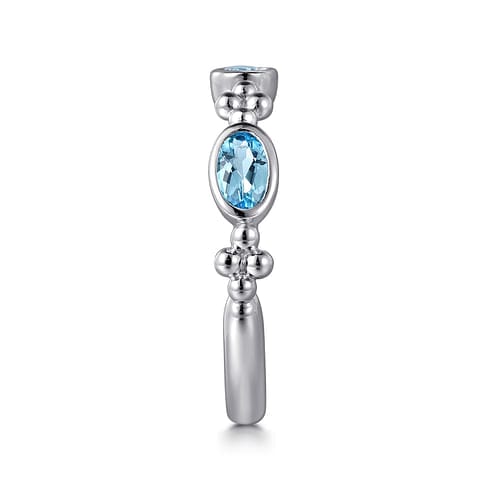 925 Sterling Silver Bujukan Blue Topaz Fashion Ladies Ring - LR52643SVJBT-Gabriel & Co.-Renee Taylor Gallery