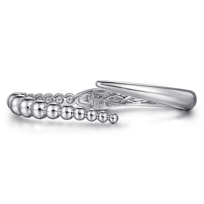 925 Sterling Silver Bujukan Bypass Bangle - BG4957-62SVJJJ-Gabriel & Co.-Renee Taylor Gallery
