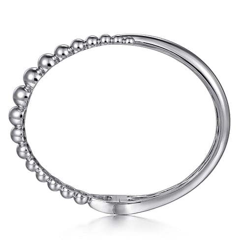 925 Sterling Silver Bujukan Bypass Bangle - BG4957-62SVJJJ-Gabriel & Co.-Renee Taylor Gallery