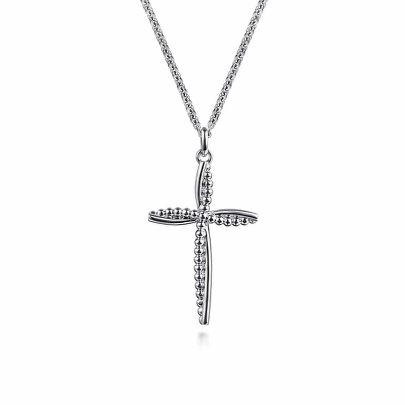 925 Sterling Silver Bujukan Cross Pendant Necklace - LR51851Y4JJJ-Gabriel & Co.-Renee Taylor Gallery