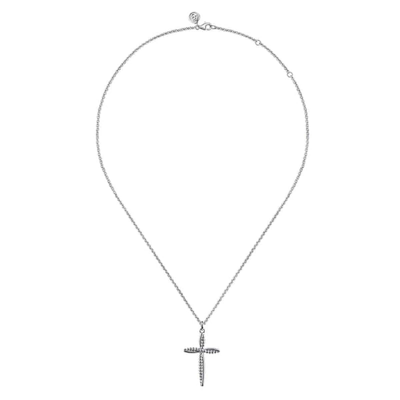 925 Sterling Silver Bujukan Cross Pendant Necklace - LR51851Y4JJJ-Gabriel & Co.-Renee Taylor Gallery
