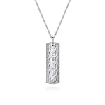925 Sterling Silver Bujukan Diamond ID Necklace - NK7084SV5JJ-Gabriel & Co.-Renee Taylor Gallery