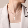 925 Sterling Silver Bujukan Diamond ID Necklace - NK7084SV5JJ-Gabriel & Co.-Renee Taylor Gallery