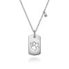 925 Sterling Silver Bujukan Dog Tag Paw Print Pendant Necklace - NK7923SVJJJ-Gabriel & Co.-Renee Taylor Gallery