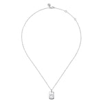 925 Sterling Silver Bujukan Dog Tag Paw Print Pendant Necklace - NK7923SVJJJ-Gabriel & Co.-Renee Taylor Gallery