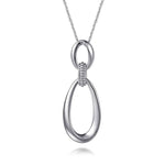 925 Sterling Silver Bujukan Drop Pendant Necklace - NK7605-24SVJJJ-Gabriel & Co.-Renee Taylor Gallery