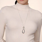 925 Sterling Silver Bujukan Drop Pendant Necklace - NK7605-24SVJJJ-Gabriel & Co.-Renee Taylor Gallery