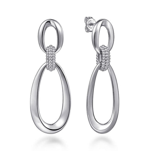 925 Sterling Silver Bujukan Drop Stud Earrings - EG15105SVJJJ-Gabriel & Co.-Renee Taylor Gallery