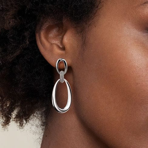 925 Sterling Silver Bujukan Drop Stud Earrings - EG15105SVJJJ-Gabriel & Co.-Renee Taylor Gallery