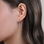 925 Sterling Silver Bujukan Graduated 30mm Classic Hoop Earrings - EG14661SVJJJ-Gabriel & Co.-Renee Taylor Gallery