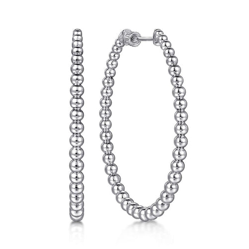 925 Sterling Silver Bujukan Graduated 50mm Classic Hoop Earrings - EG15120SVJJJ-Gabriel & Co.-Renee Taylor Gallery