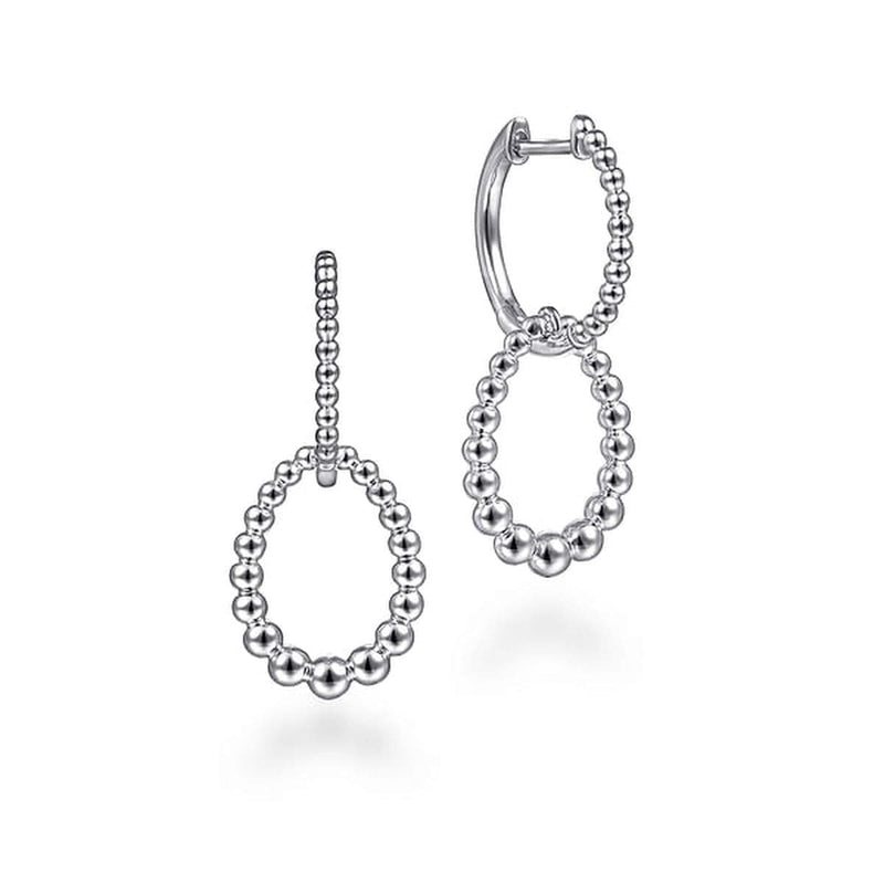925 Sterling Silver Bujukan Huggie Drop Earrings - EG14157SVJJJ-Gabriel & Co.-Renee Taylor Gallery