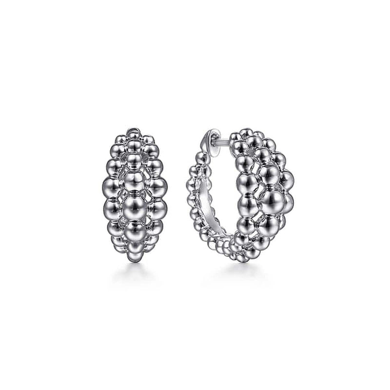 925 Sterling Silver Bujukan Huggie Earrings - EG14165SVJJJ-Gabriel & Co.-Renee Taylor Gallery