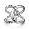 925 Sterling Silver Bujukan Interlocking Wide Band Ring - LR52272SVJJJ-Gabriel & Co.-Renee Taylor Gallery