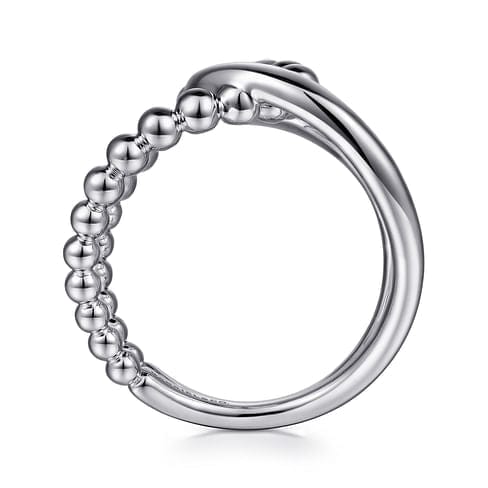 925 Sterling Silver Bujukan Interlocking Wide Band Ring - LR52272SVJJJ-Gabriel & Co.-Renee Taylor Gallery