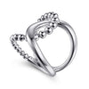 925 Sterling Silver Bujukan Interlocking Wide Band Ring - LR52272SVJJJ-Gabriel & Co.-Renee Taylor Gallery
