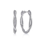 925 Sterling Silver Bujukan Intricate 30mm Hoop Earrings - EG14167SVJJJ-Gabriel & Co.-Renee Taylor Gallery