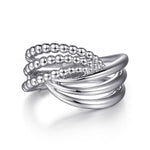 925 Sterling Silver Bujukan Lady's Twisted Ring - LR52320SVJJJ-Gabriel & Co.-Renee Taylor Gallery