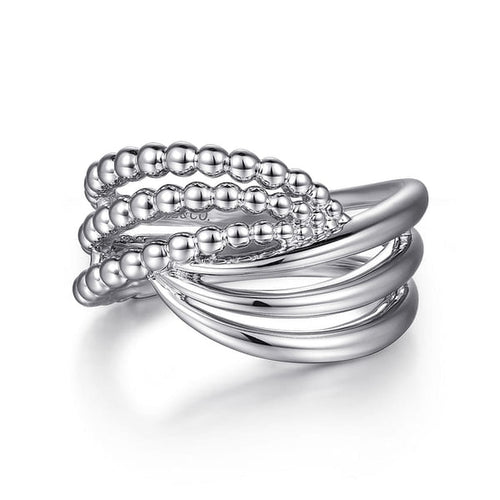 925 Sterling Silver Bujukan Lady's Twisted Ring - LR52320SVJJJ-Gabriel & Co.-Renee Taylor Gallery