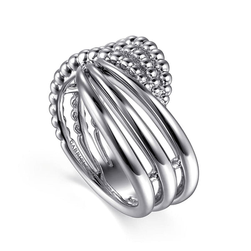 925 Sterling Silver Bujukan Lady's Twisted Ring - LR52320SVJJJ-Gabriel & Co.-Renee Taylor Gallery