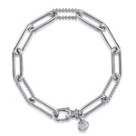 925 Sterling Silver Bujukan Link Chain Bracelet - TB4652SVJJJ-Gabriel & Co.-Renee Taylor Gallery