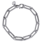 925 Sterling Silver Bujukan Link Chain Bracelet - TB4848SVJJJ-Gabriel & Co.-Renee Taylor Gallery