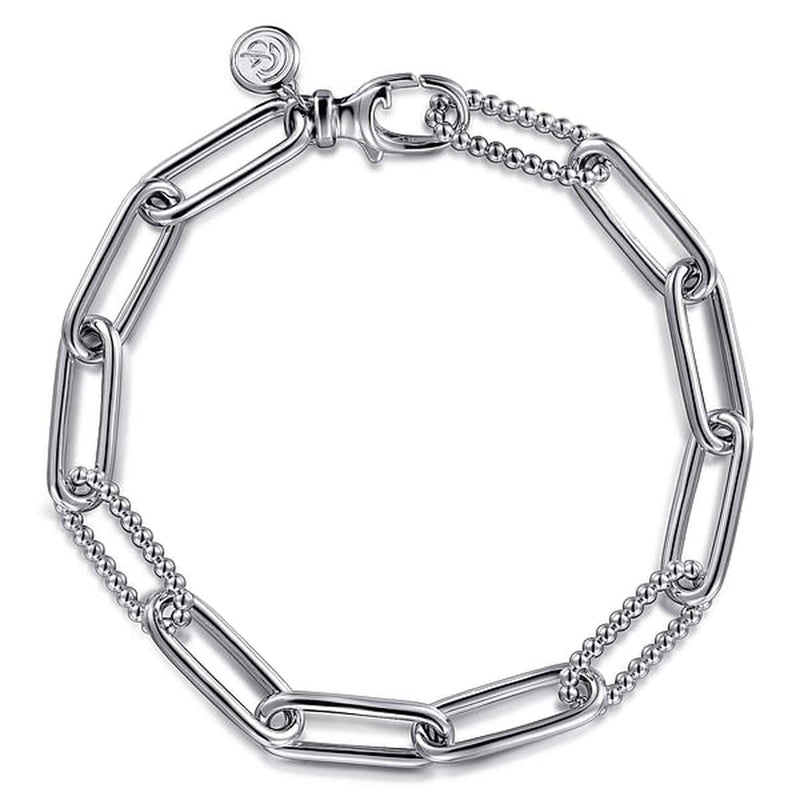 925 Sterling Silver Bujukan Link Chain Bracelet - TB4848SVJJJ-Gabriel & Co.-Renee Taylor Gallery