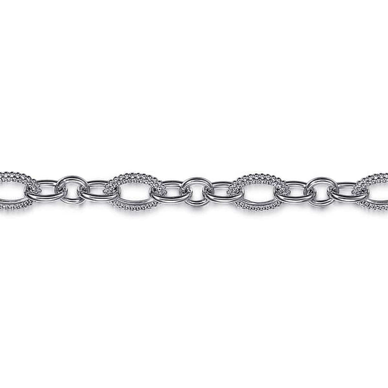 925 Sterling Silver Bujukan Link Chain Bracelet - TB5013-75SVJJJ-Gabriel & Co.-Renee Taylor Gallery