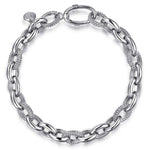 925 Sterling Silver Bujukan Link Chain Tennis Bracelet - TB4886-75SVJJJ-Gabriel & Co.-Renee Taylor Gallery