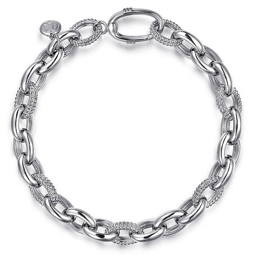 925 Sterling Silver Bujukan Link Chain Tennis Bracelet - TB4886-75SVJJJ-Gabriel & Co.-Renee Taylor Gallery