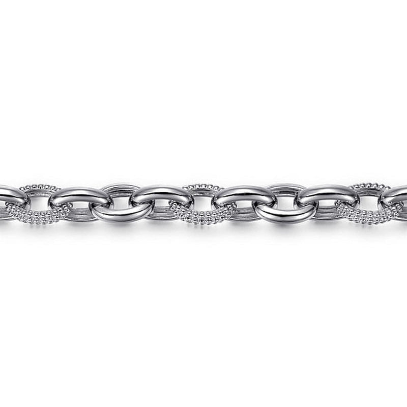 925 Sterling Silver Bujukan Link Chain Tennis Bracelet - TB4886-75SVJJJ-Gabriel & Co.-Renee Taylor Gallery
