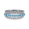 925 Sterling Silver Bujukan Swiss Blue Topaz Easy Stackable Ring - LR52331SVJBT-Gabriel & Co.-Renee Taylor Gallery