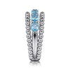925 Sterling Silver Bujukan Swiss Blue Topaz Easy Stackable Ring - LR52331SVJBT-Gabriel & Co.-Renee Taylor Gallery