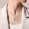 925 Sterling Silver Bujukan Swiss Blue Topaz Pendant Necklace - NK7096SVJBT-Gabriel & Co.-Renee Taylor Gallery