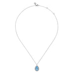 925 Sterling Silver Bujukan Swiss Blue Topaz Pendant Necklace - NK7096SVJBT-Gabriel & Co.-Renee Taylor Gallery