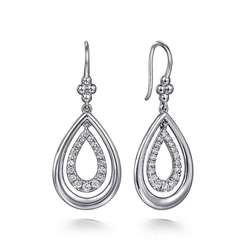 925 Sterling Silver Bujukan Teardrop Fish Wire Earrings - EG15000SVJWS-Gabriel & Co.-Renee Taylor Gallery