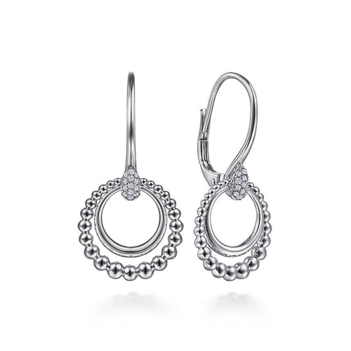 925 Sterling Silver Bujukan White Sapphire Drop Earrings - EG14166SVJWS-Gabriel & Co.-Renee Taylor Gallery