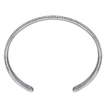 925 Sterling Silver Bujukan White Sapphire Multi Row Cuff - BG5014-62SVJWS-Gabriel & Co.-Renee Taylor Gallery