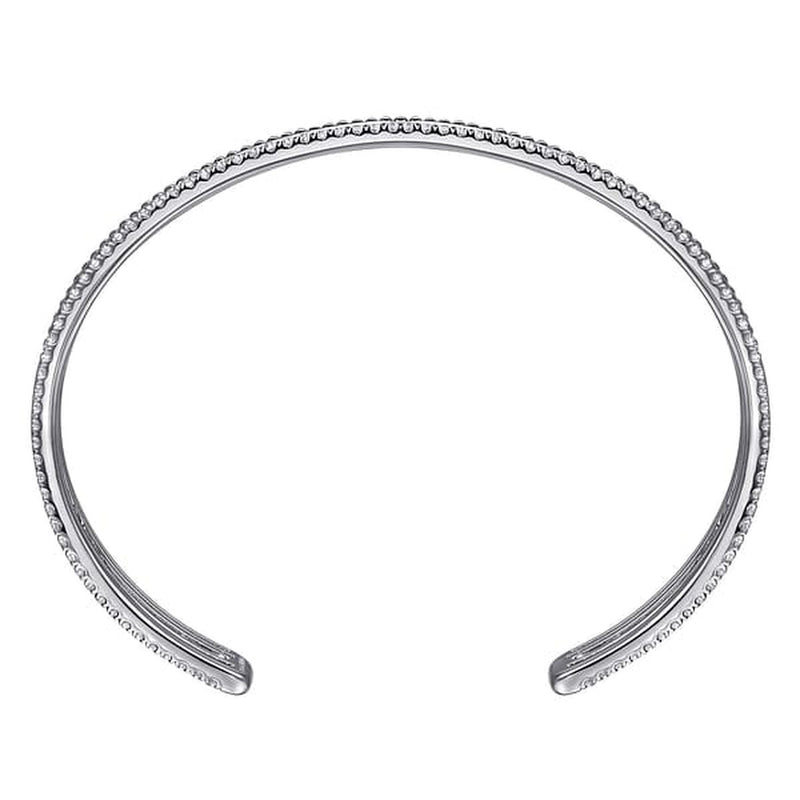 925 Sterling Silver Bujukan White Sapphire Multi Row Cuff - BG5014-62SVJWS-Gabriel & Co.-Renee Taylor Gallery
