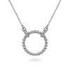 925 Sterling Silver Bujukan White Sapphire Open Circle Pendant Necklace - NK6895SVJWS-Gabriel & Co.-Renee Taylor Gallery