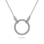 925 Sterling Silver Bujukan White Sapphire Open Circle Pendant Necklace - NK6895SVJWS-Gabriel & Co.-Renee Taylor Gallery