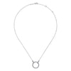 925 Sterling Silver Bujukan White Sapphire Open Circle Pendant Necklace - NK6895SVJWS-Gabriel & Co.-Renee Taylor Gallery