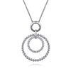 925 Sterling Silver Bujukan White Sapphire Pendant Drop Necklace - NK7685-24SVJWS-Gabriel & Co.-Renee Taylor Gallery