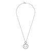 925 Sterling Silver Bujukan White Sapphire Pendant Drop Necklace - NK7685-24SVJWS-Gabriel & Co.-Renee Taylor Gallery